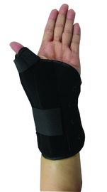 De poignet d'accolade de main de poignet de soutien de polyester matériaux orthopédiques de gauche à droite de latex non