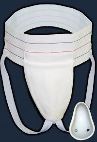 Suspensoir de S d'hommes de couleur blancs “, suspensoir masculin avec la tasse de bouclier de câble